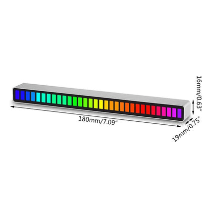 Smart RGB LED Music Sync Light Bar – Dynamic Sound-Reactive Ambient Lighting for Cars